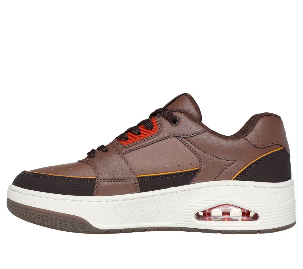 Men Skechers Uno Court - Low-Post Sneakers Dark Brown  USA |  4861-PICQE
