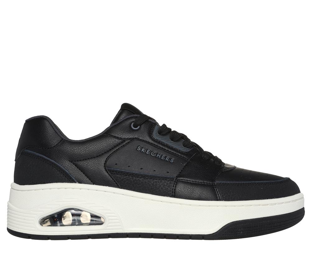 Men Skechers Uno Court - Low-Post Sneakers Black  USA |  0951-IHVPG