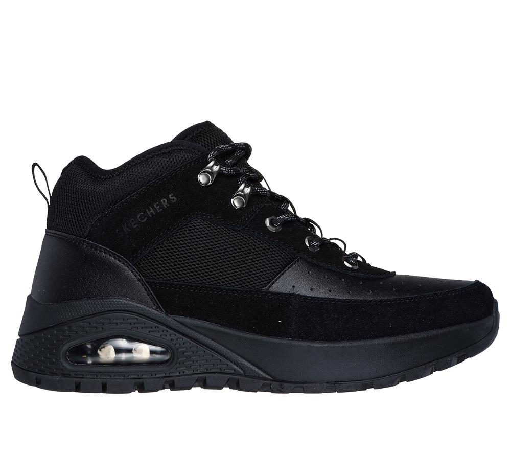 Men Skechers Uno Rugged - Adventure Air Lace Up Black  USA |  0742-ZLBXA