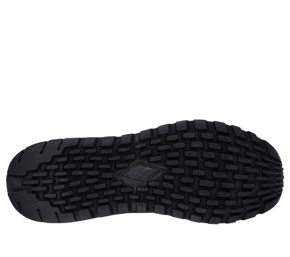 Men Skechers Uno Rugged - Wat-air-proof Lace Up Black  USA |  2078-EAUZR