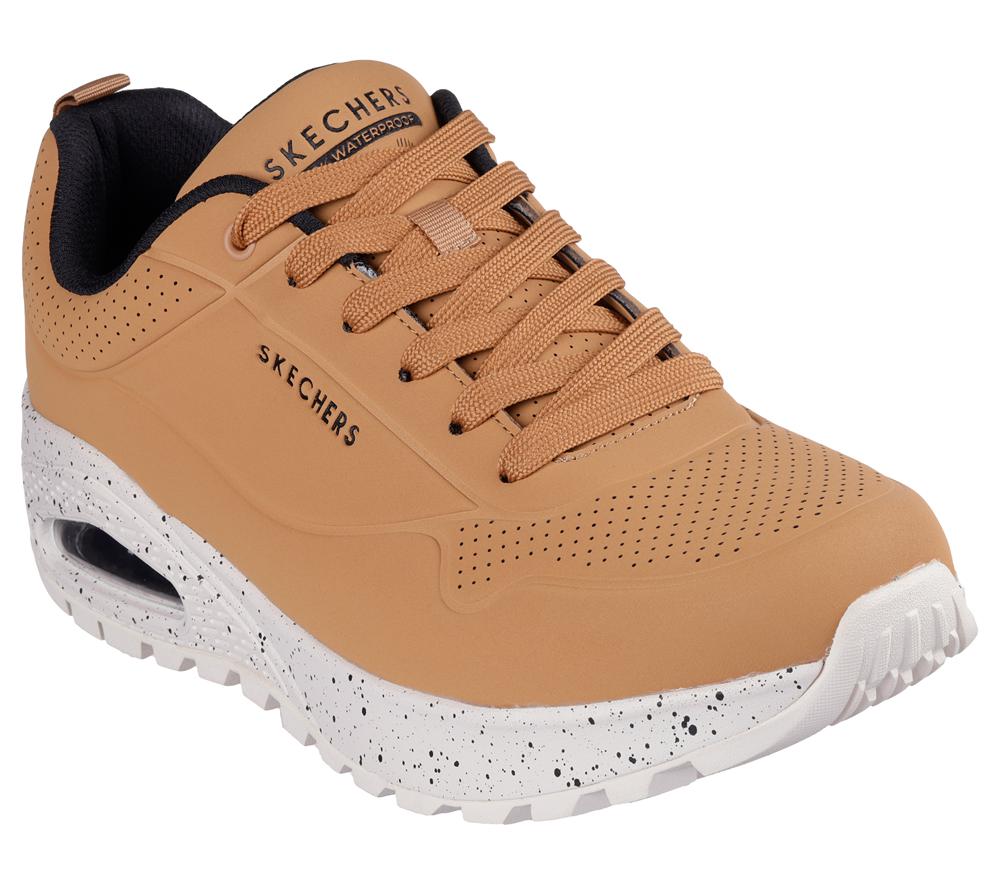 Men Skechers Uno Rugged - Wat-air-proof Sneakers Tan Grey  USA |  4078-UWCEZ