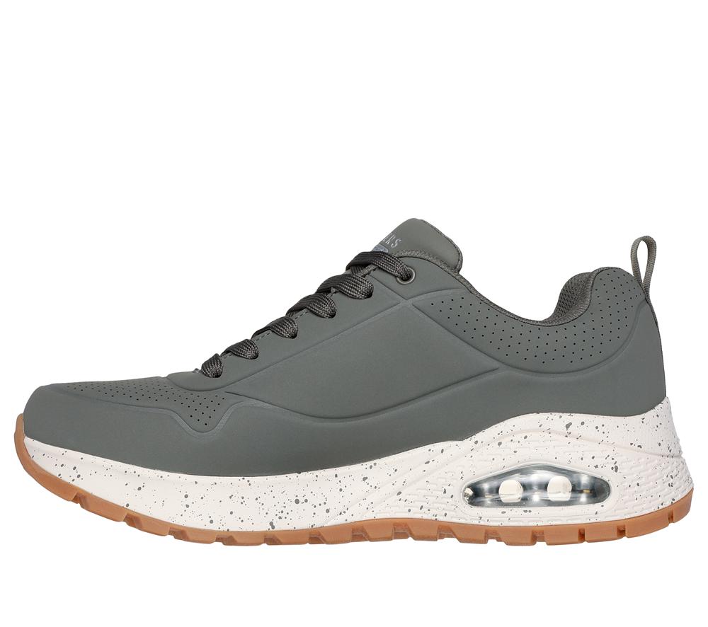 Men Skechers Uno Rugged - Wat-air-proof Sneakers Olive  USA |  8975-QPBXD