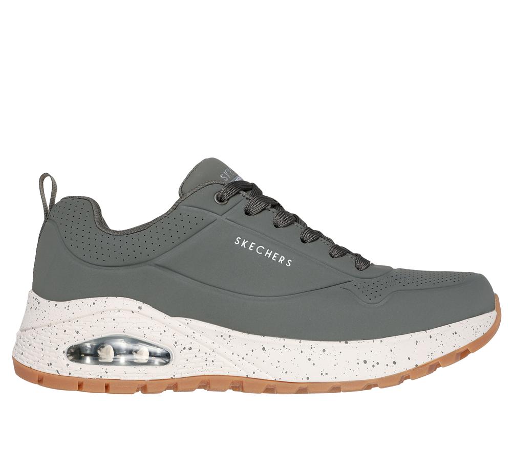 Men Skechers Uno Rugged - Wat-air-proof Sneakers Olive  USA |  8975-QPBXD