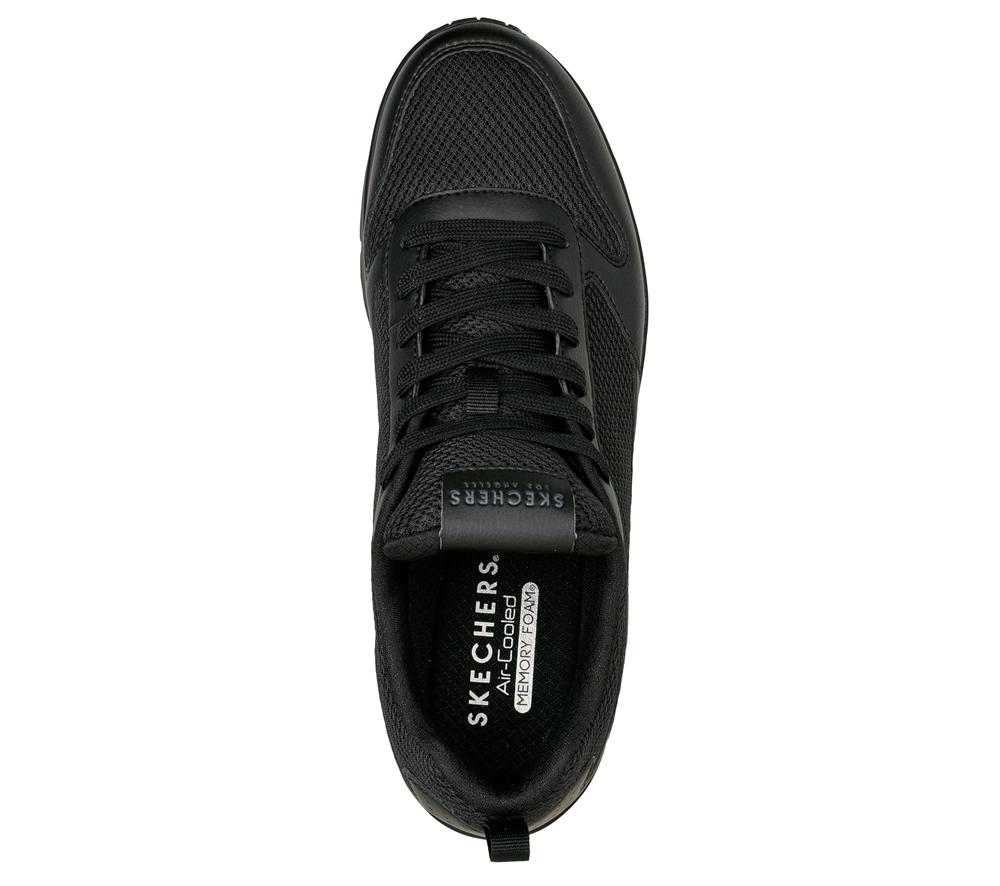 Men Skechers Uno - Fastime Sneakers Black  USA |  1760-INXSK
