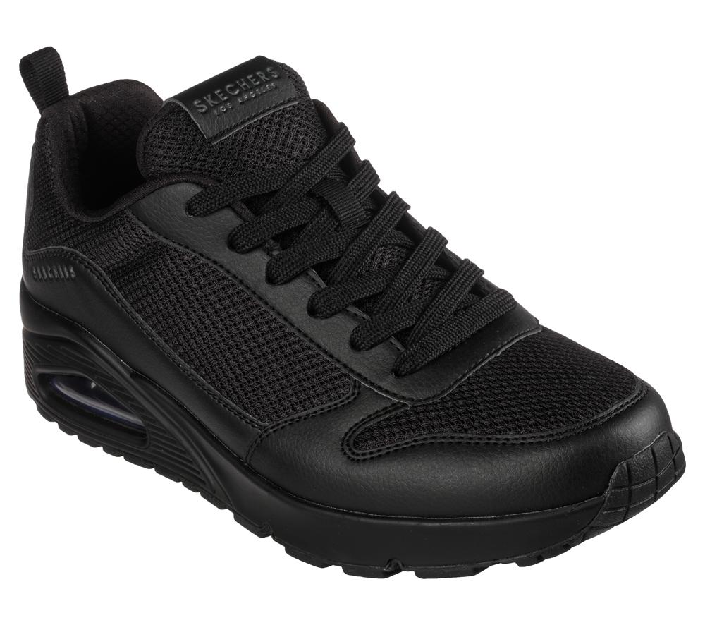 Men Skechers Uno - Fastime Sneakers Black  USA |  1760-INXSK