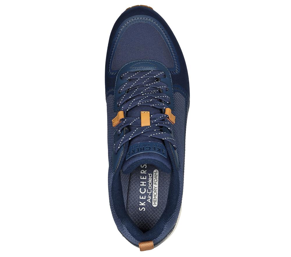 Men Skechers Uno - Layover Lace Up Navy  USA |  0948-WRYXF