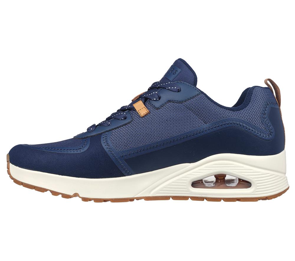 Men Skechers Uno - Layover Lace Up Navy  USA |  0948-WRYXF