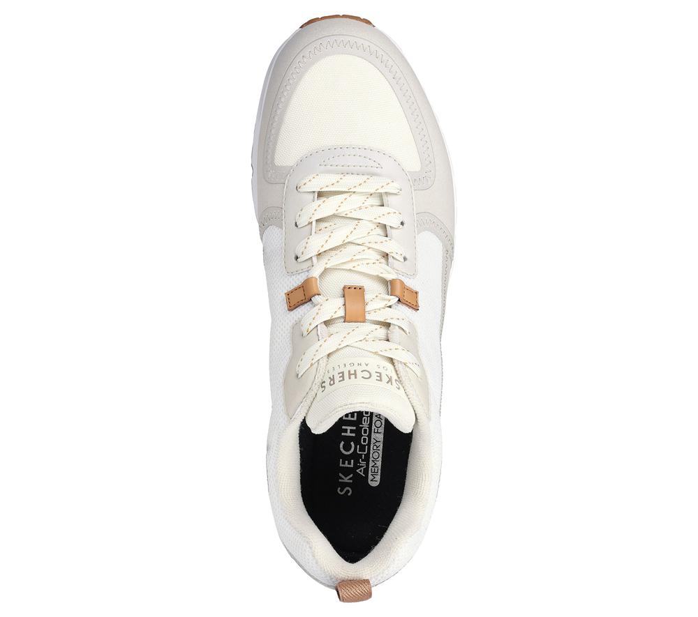 Men Skechers Uno - Layover Lace Up Off White  USA |  7426-NJZYD