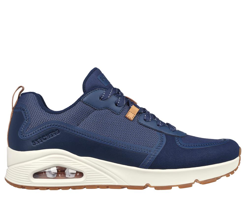 Men Skechers Uno - Layover Sneakers Navy  USA |  9367-XKSQC