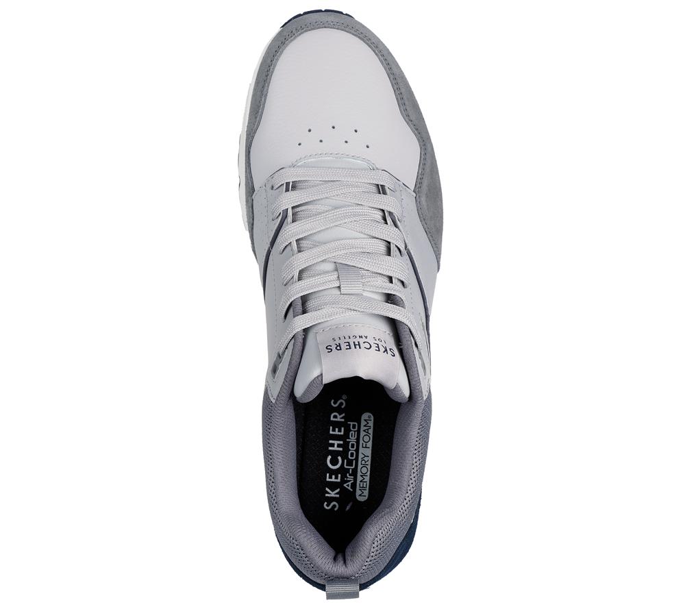 Men Skechers Uno - Retro One Lace Up Grey  USA |  2685-UWJTC
