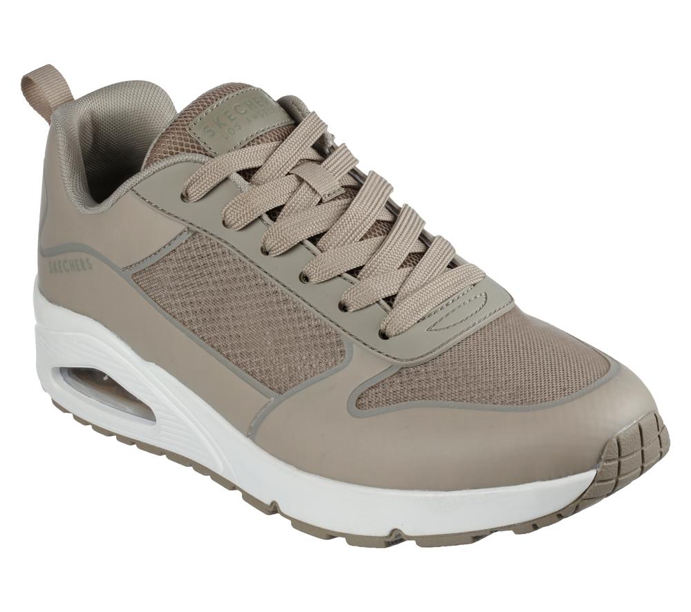 Men Skechers Uno - Sol Sneakers Taupe Brown  USA |  5714-UZGOV