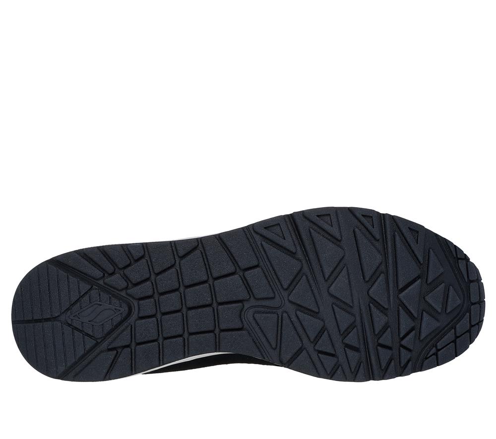 Men Skechers Uno - Stacre 2.0 Lace Up Black / Grey  USA |  4890-JKCFP