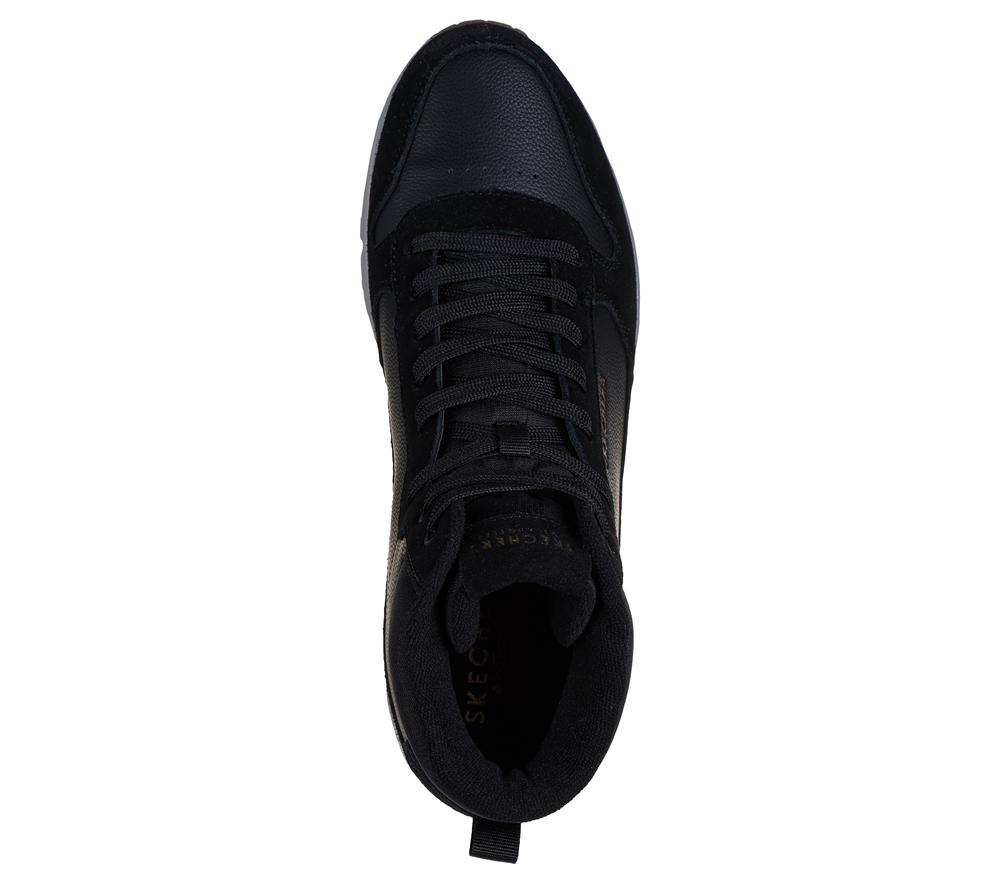 Men Skechers Uno - Stacre Mid Boots Black  USA |  5063-CEJBP