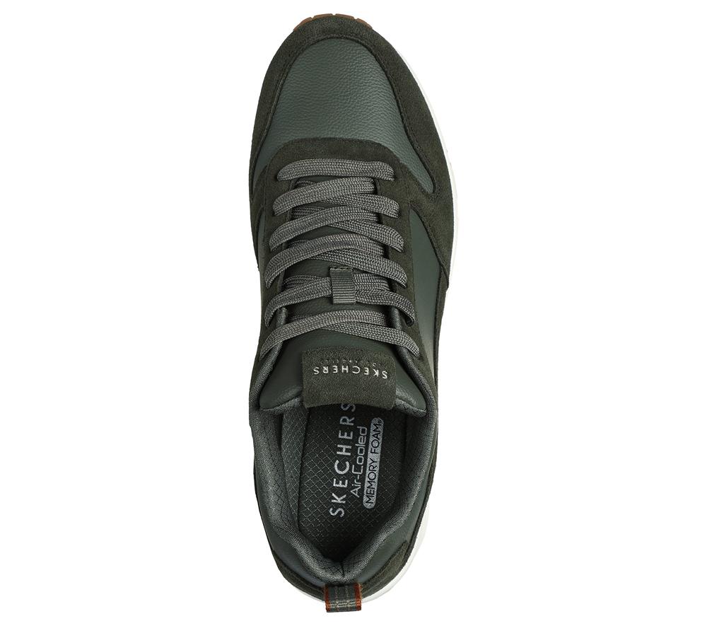 Men Skechers Uno - Stacre Sneakers Olive  USA |  8026-BNQOX