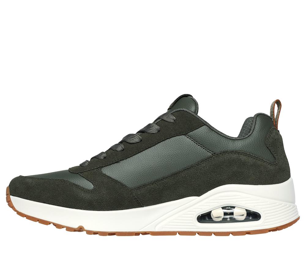 Men Skechers Uno - Stacre Sneakers Olive  USA |  8026-BNQOX