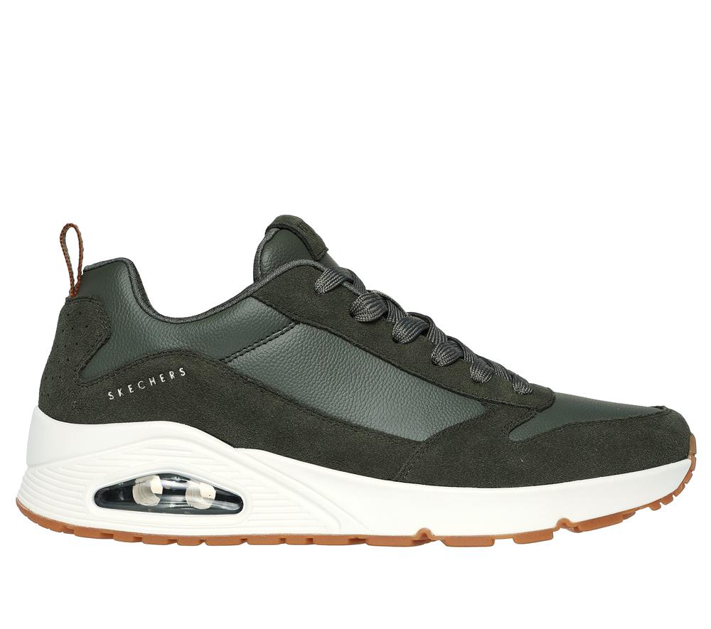 Men Skechers Uno - Stacre Sneakers Olive  USA |  8026-BNQOX