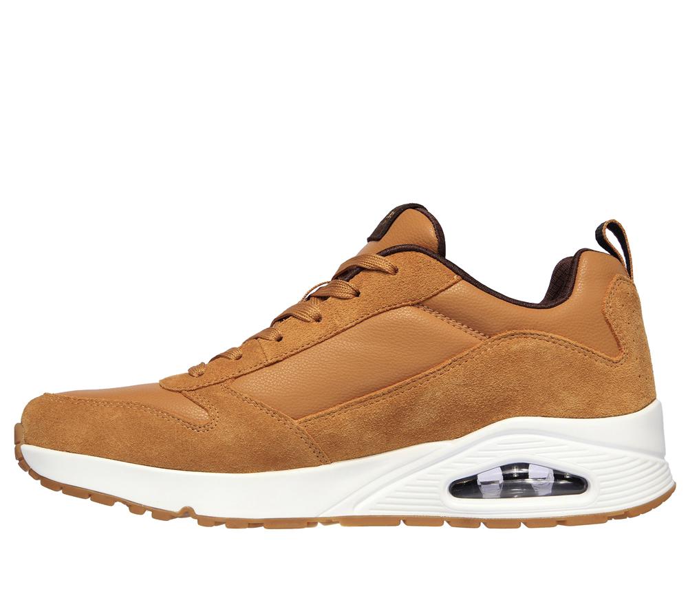 Men Skechers Uno - Stacre Sneakers Whiskey Brown  USA |  7642-LUTEP