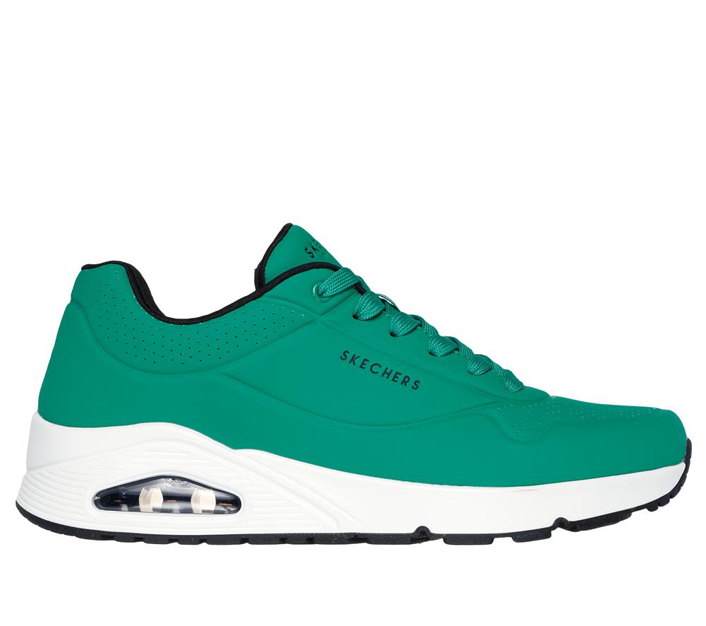 Men Skechers Uno - Stand on Air Lace Up Green / White  USA |  1930-JEUSA