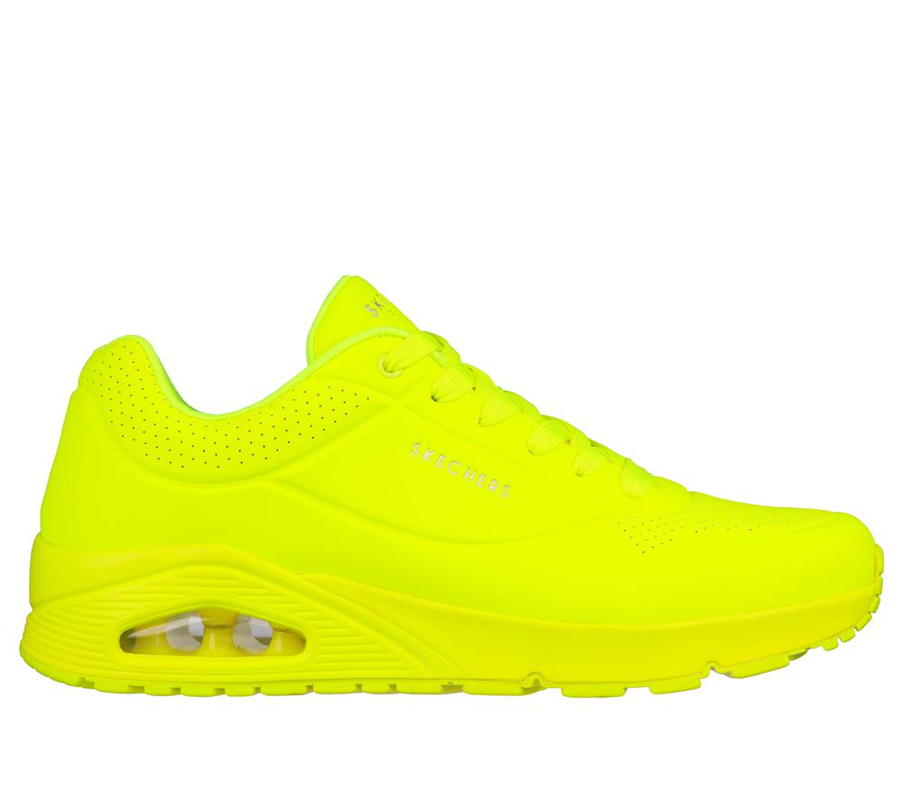 Men Skechers Uno - Stand on Air Lace Up Lime Green  USA |  8231-IYOHN