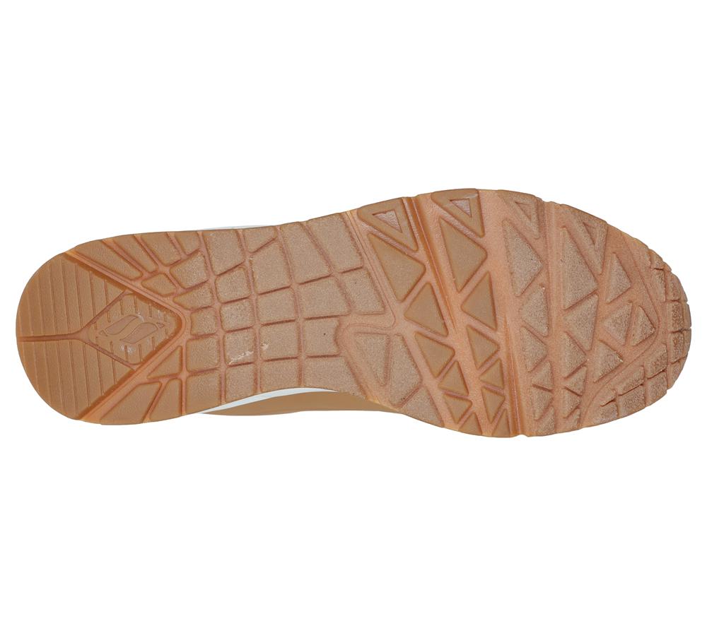 Men Skechers Uno - Stand on Air Sneakers Tan Grey  USA |  5894-LHCQB