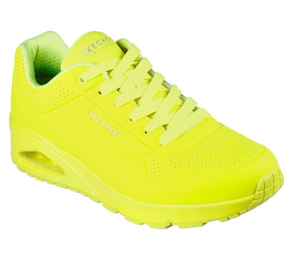 Men Skechers Uno - Stand on Air Sneakers Lime Green  USA |  0726-TFZSW