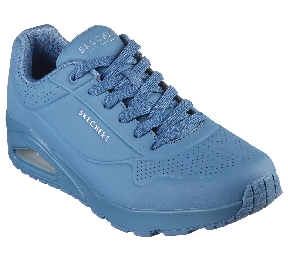 Men Skechers Uno - Stand on Air Sneakers Light Denim Blue  USA |  3687-CADJT