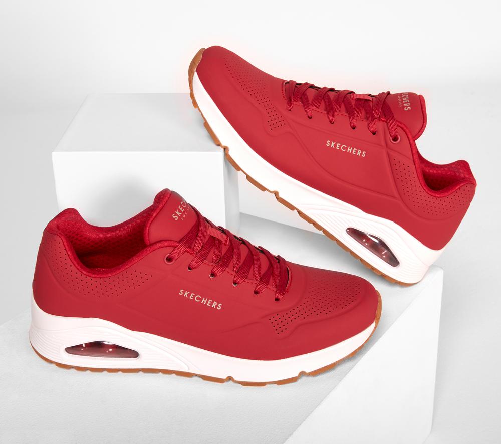 Men Skechers Uno - Stand on Air Sneakers Dark Red  USA |  7581-ESNHJ