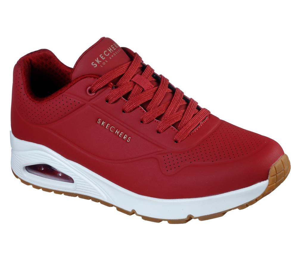 Men Skechers Uno - Stand on Air Sneakers Dark Red  USA |  7581-ESNHJ