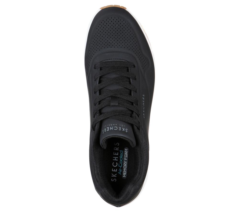 Men Skechers Uno - Stand on Air Sneakers Black  USA |  0917-VKDYX