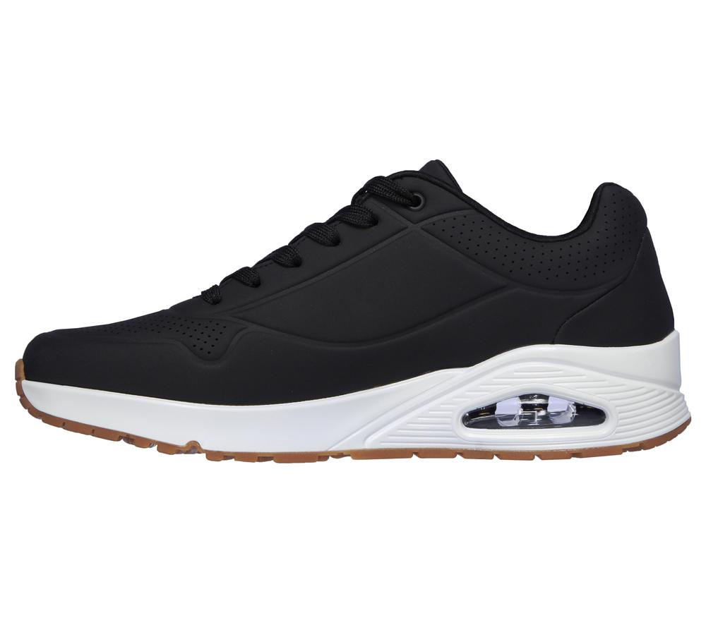 Men Skechers Uno - Stand on Air Sneakers Black  USA |  0917-VKDYX