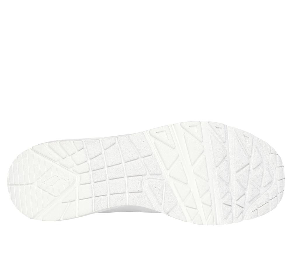 Men Skechers Uno - Suited On Air Lace Up White / Green  USA |  4359-LEFRG