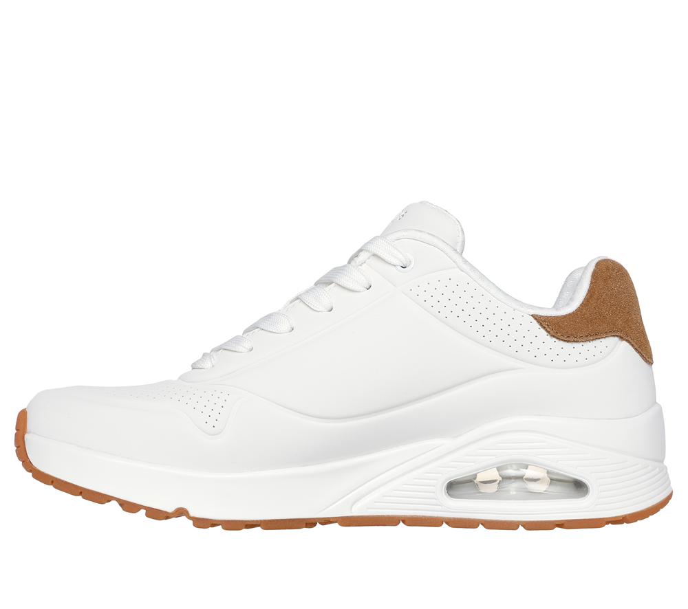 Men Skechers Uno - Suited On Air Lace Up White  USA |  2617-NJEKV