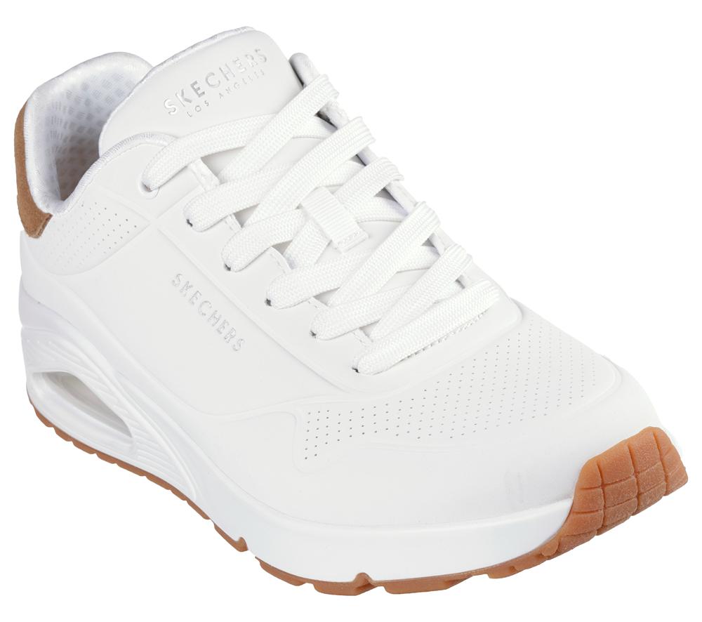 Men Skechers Uno - Suited On Air Lace Up White  USA |  2617-NJEKV