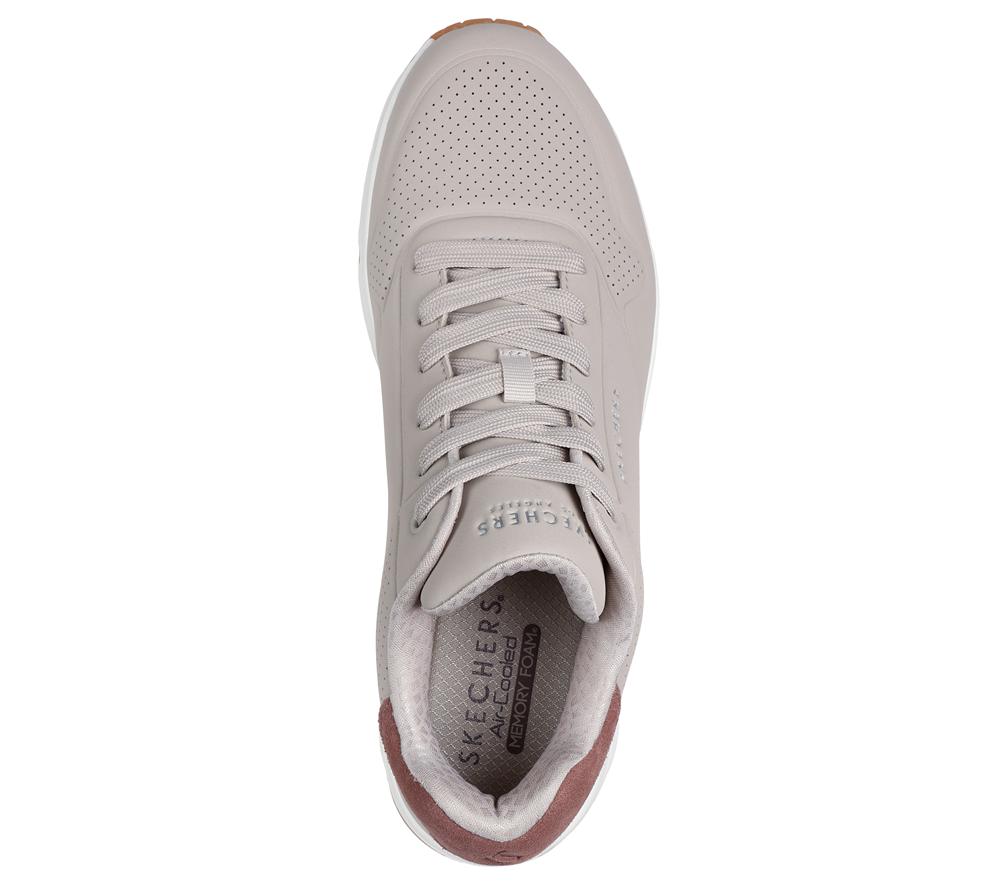 Men Skechers Uno - Suited On Air Lace Up Taupe Brown  USA |  1573-UKTBE