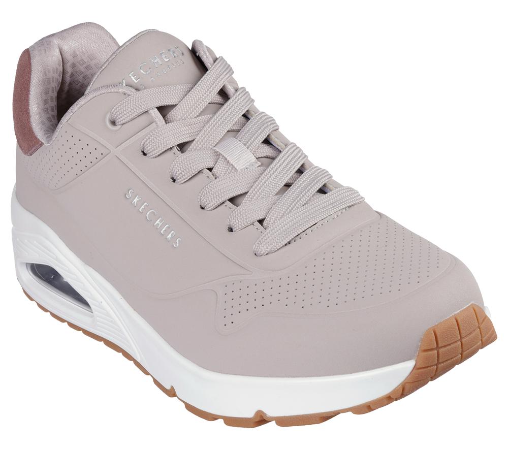 Men Skechers Uno - Suited On Air Lace Up Taupe Brown  USA |  1573-UKTBE