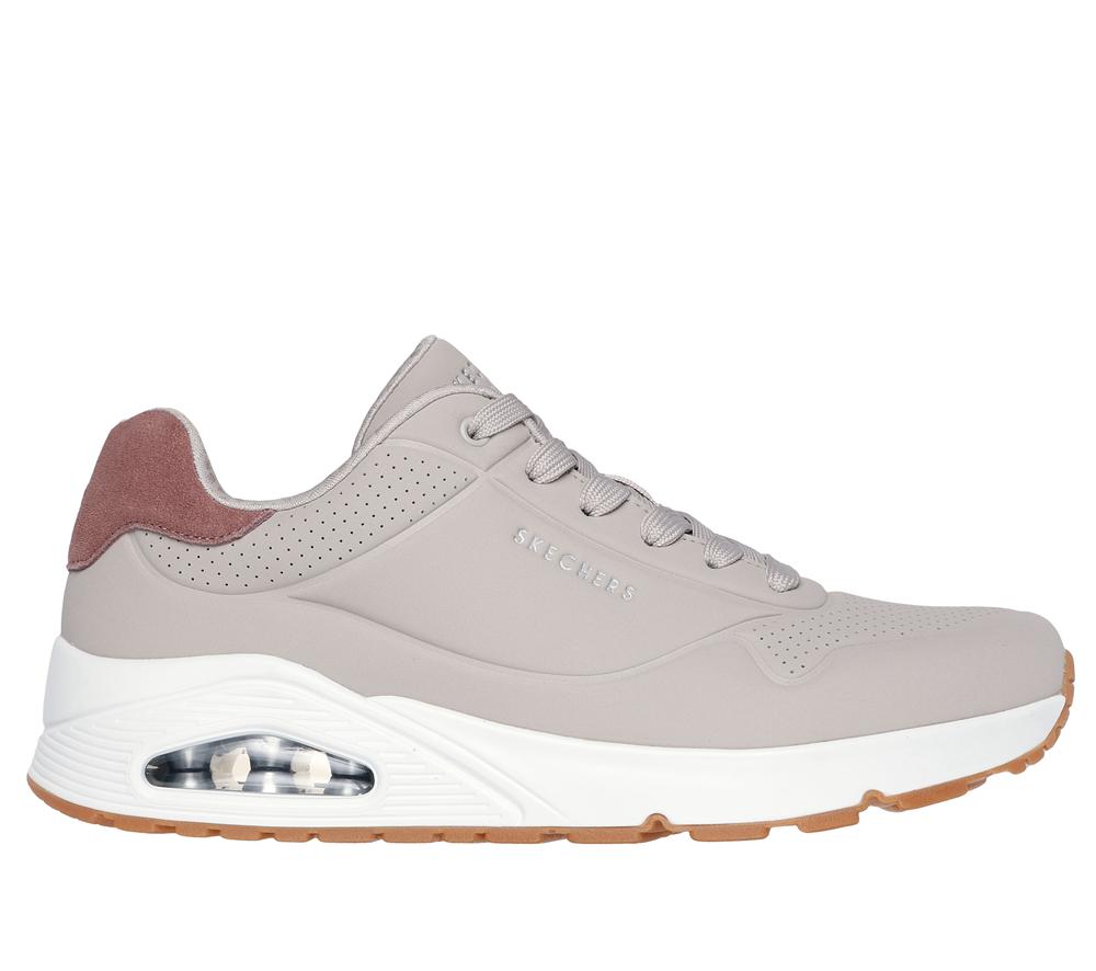 Men Skechers Uno - Suited On Air Lace Up Taupe Brown  USA |  1573-UKTBE