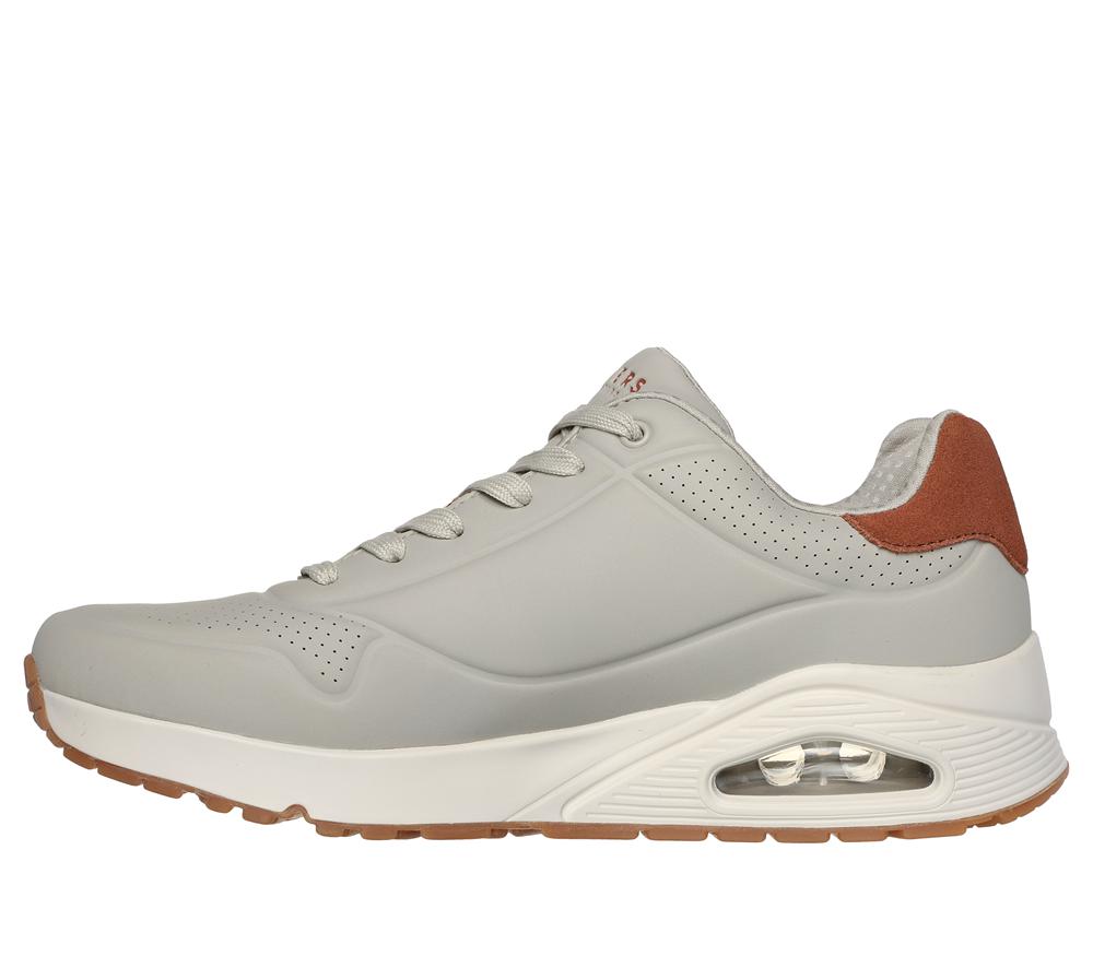 Men Skechers Uno - Suited On Air Sneakers Natural White  USA |  1054-PXLWS