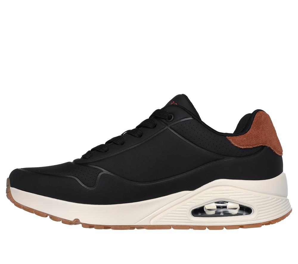 Men Skechers Uno - Suited On Air Sneakers Black  USA |  2685-CYVAU
