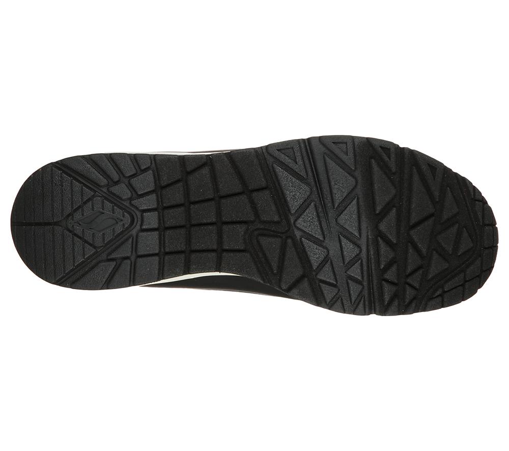 Men Skechers Uno - Timeline Lace Up Grey / Black  USA |  2581-DTHUX