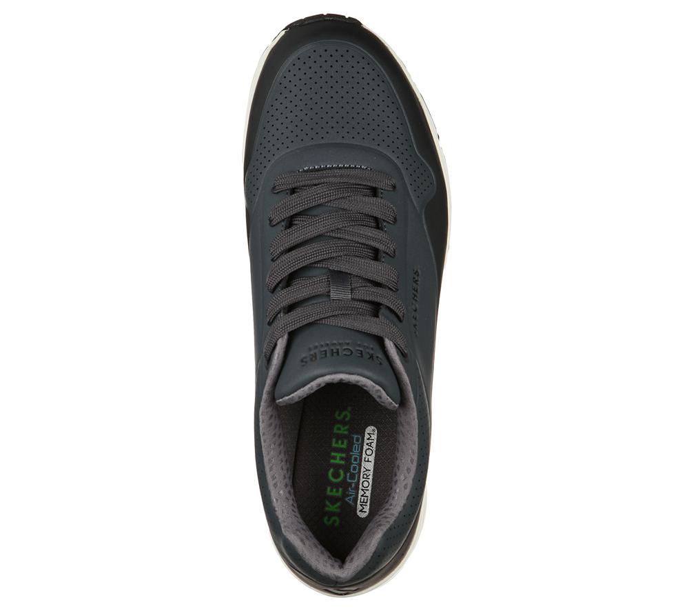 Men Skechers Uno - Timeline Sneakers Grey / Black  USA |  8561-WKLOE