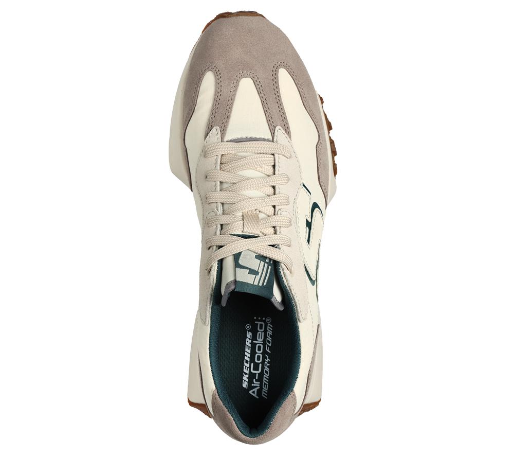 Men Skechers Upper Cut Neo Jogger - Lantis Lace Up Off White  USA |  9713-KHSBN