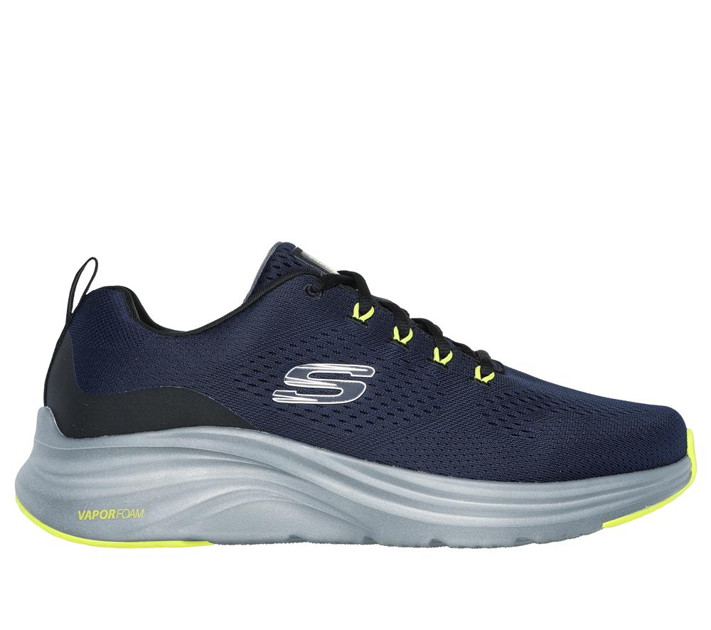 Men Skechers Vapor Foam Lace Up Navy / Lime  USA |  3648-OXIMQ