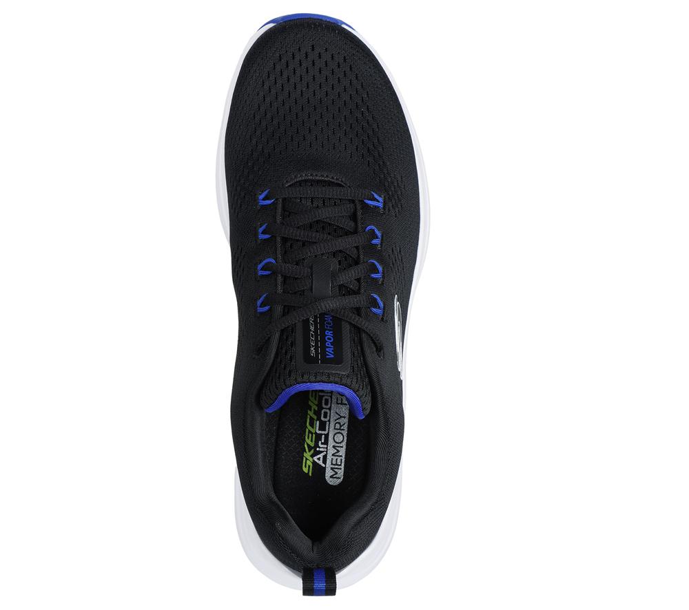 Men Skechers Vapor Foam Sneakers Black / Blue  USA |  6709-LRHTD