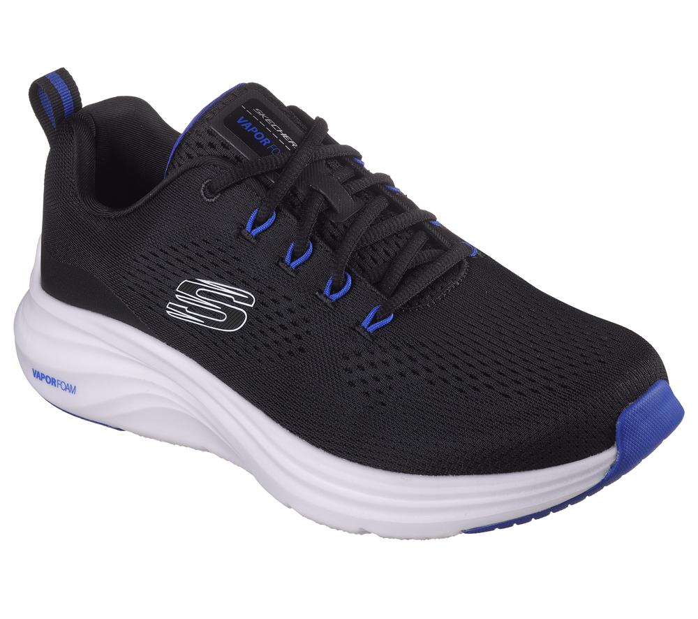 Men Skechers Vapor Foam Sneakers Black / Blue  USA |  6709-LRHTD