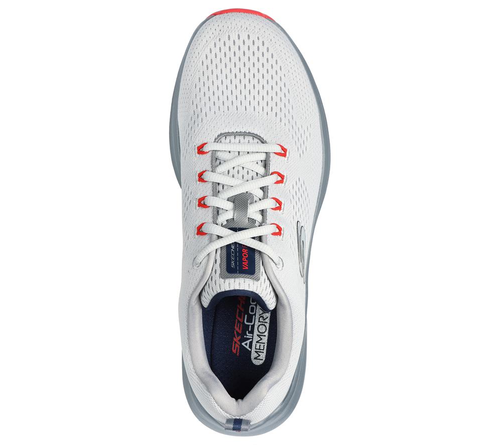 Men Skechers Vapor Foam Sneakers Grey / Orange  USA |  5237-OPRFN