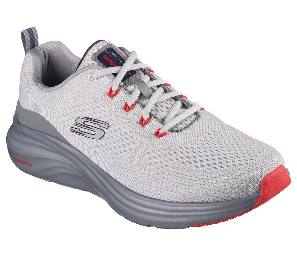 Men Skechers Vapor Foam Sneakers Grey / Orange  USA |  5237-OPRFN
