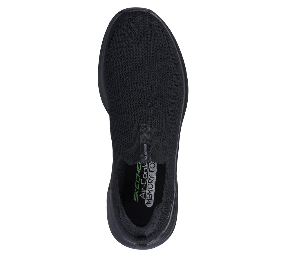 Men Skechers Vapor Foam - Covert Slip On Shoes Black  USA |  8970-DAUJZ