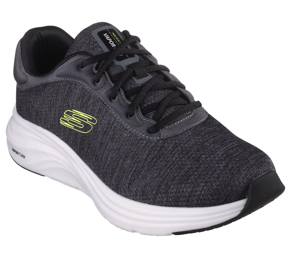 Men Skechers Vapor Foam - Pursual Lace Up Black / Lime  USA |  2596-PEQGM