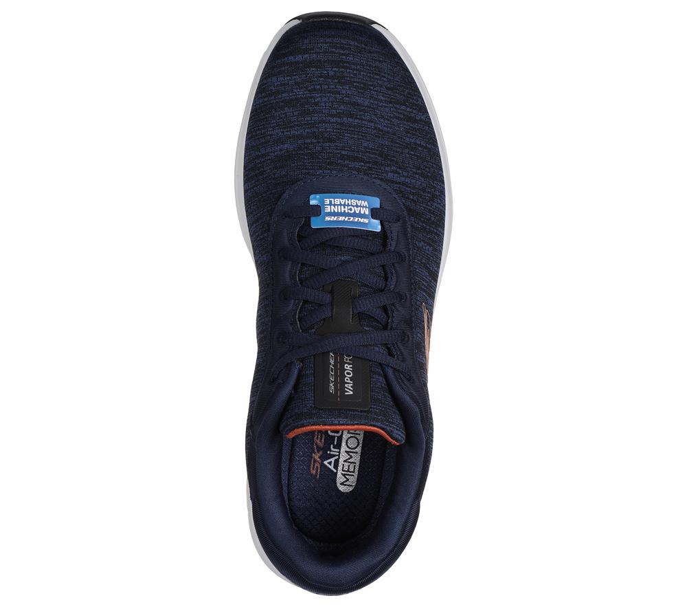 Men Skechers Vapor Foam - Pursual Sneakers Navy / Orange  USA |  8760-ANVQW