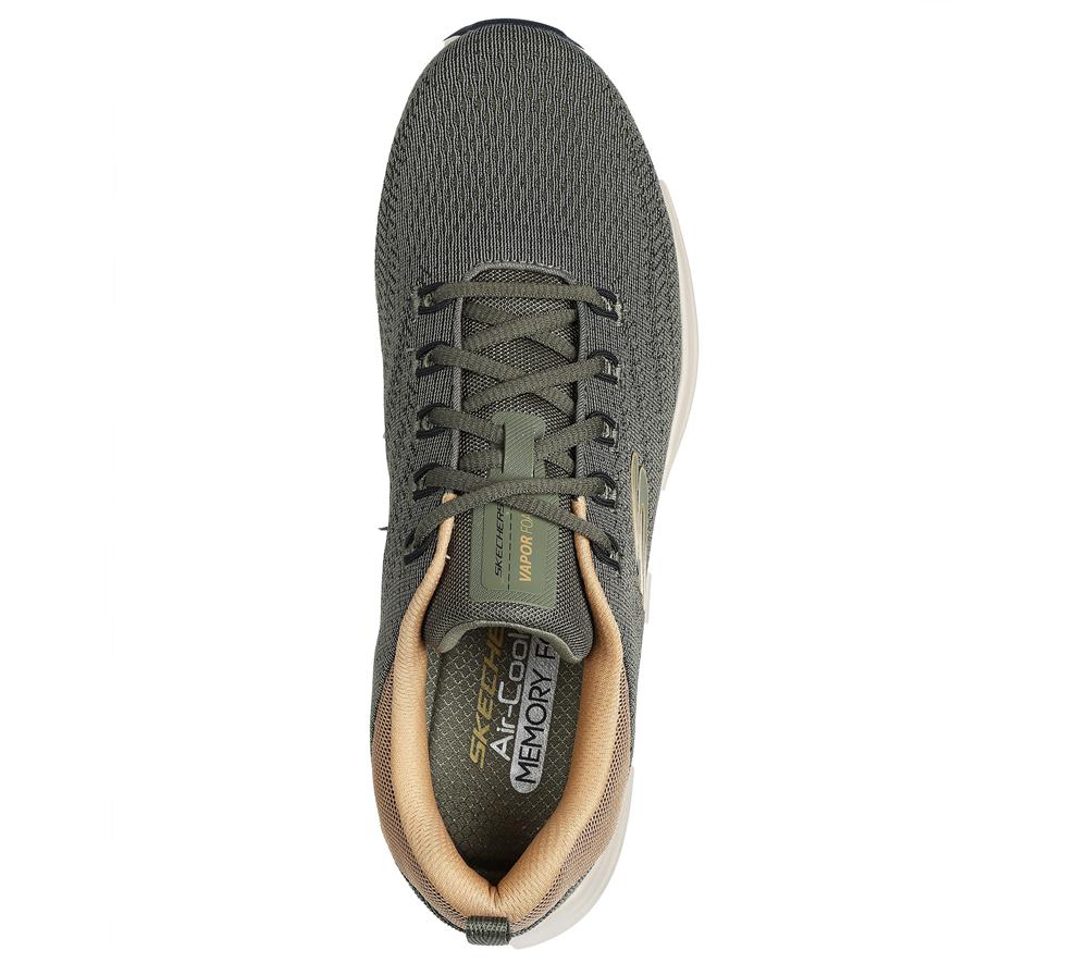 Men Skechers Vapor Foam - Varien Lace Up Olive  USA |  8517-LTZSK